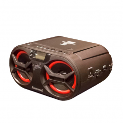 Rádio Portátil Boombox Amvox Bluetooth - FM - AMC-595 NEW 15W RMS Bivolt  Rádio Portátil Boombox Amvox Bluetooth - FM - AMC-595 NEW 15W RMS Bivolt