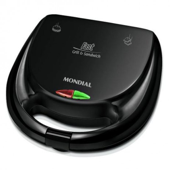 Sanduicheira Fast Grill Mondial Sandwich 750W Preta 127V