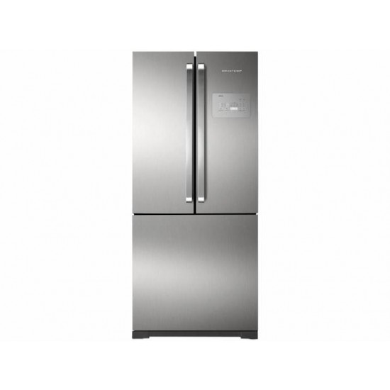 GELADEIRA/REFRIGERADOR BRASTEMP FROST FREE SIDE INVERSE ATIVE - 540L - COR INOX COM ICER MAKER