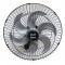 VENTILADOR OSCILANTE DE PAREDE - 50 CM - GR AÇO - 6 PÁS - PRETO/PRATA 